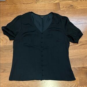 Banana Republic Black Button-Down Blouse